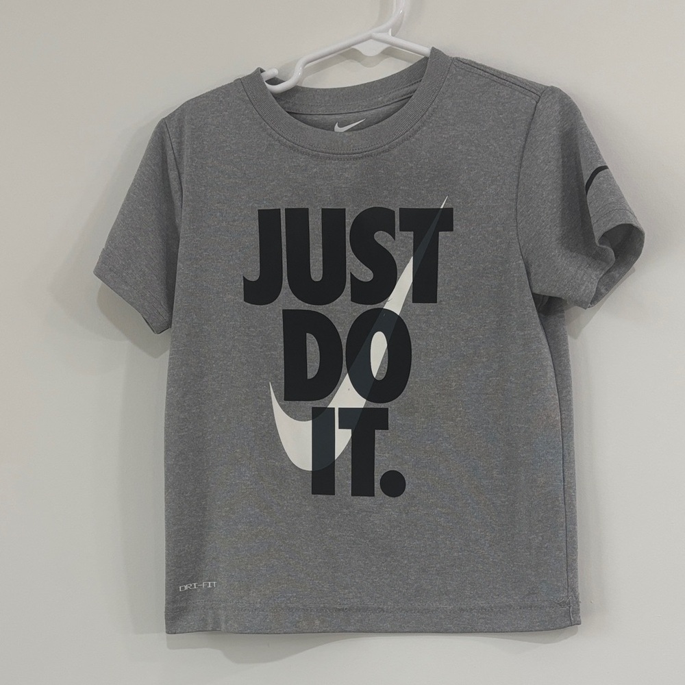 Nike Kids Charcoal Gray Just Do It Tee